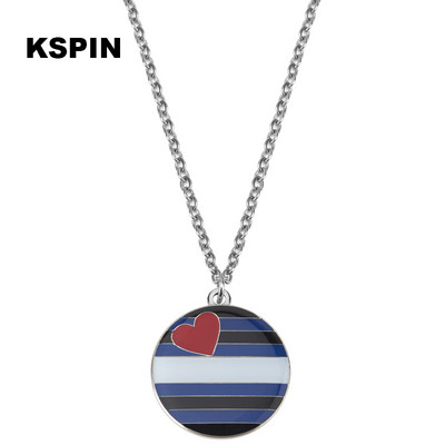 Szivárvány nyaklánc LMBT jelvény Pride hajtóka, Pride szivárvány kitűzőtű bross