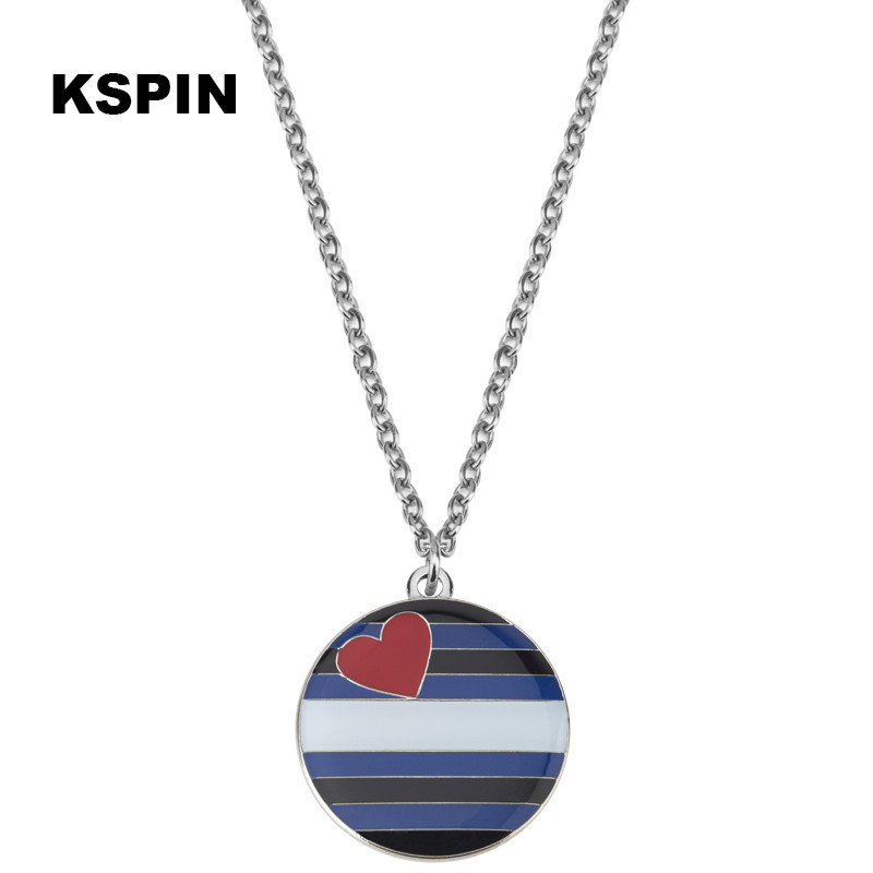 Szivárvány nyaklánc LMBT jelvény Pride hajtóka,  Pride  szivárvány kitűzőtű bross