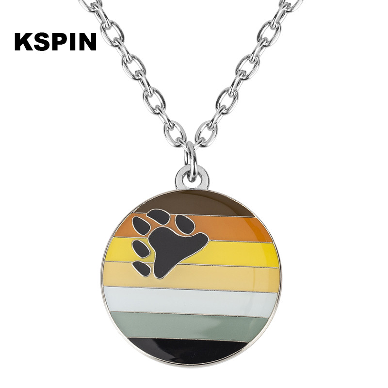 Szivárvány nyaklánc LMBT jelvény Pride hajtóka,  Pride  szivárvány kitűzőtű bross