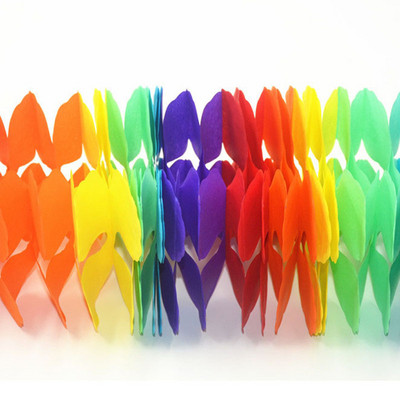 3,6 m Négylevelű lóhere papírfüzérek esküvői babazuhany kendő füzér Party szállítók Háttér barkács dekor függő szalagok