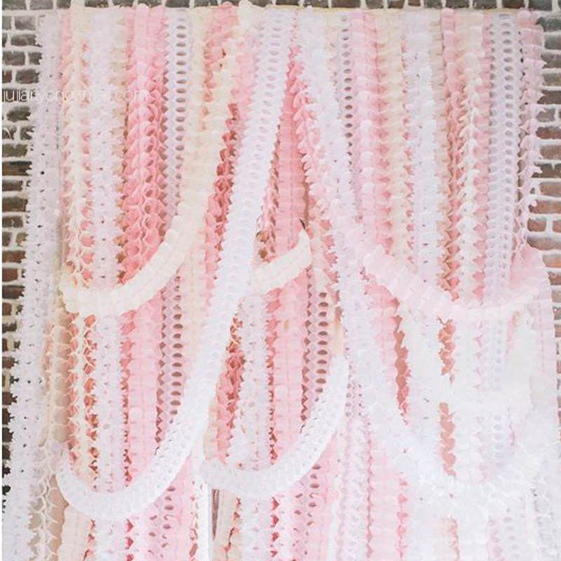 3,6 m Négylevelű lóhere papírfüzérek esküvői babazuhany kendő füzér Party szállítók Háttér barkács dekor függő szalagok