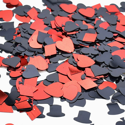 Konfeti Glitter Casino Konfeti galda dekorēšana ballītes konfeti smidzināšanai vai DIY kāzu dzimšanas dienas piederumi vecmeitu ballītei