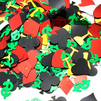 Konfeti Glitter Casino Konfeti galda dekorēšana ballītes konfeti smidzināšanai vai DIY kāzu dzimšanas dienas piederumi vecmeitu ballītei