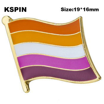Ομοφυλόφιλος LGBT Rainbow Lipstick Kiss lip Lesbian Pride Badge Pride σε σχήμα καρδιάς καρφίτσα καρφίτσας σημαίας πέτο καρφίτσα Εικονίδια καρφίτσας XY0633