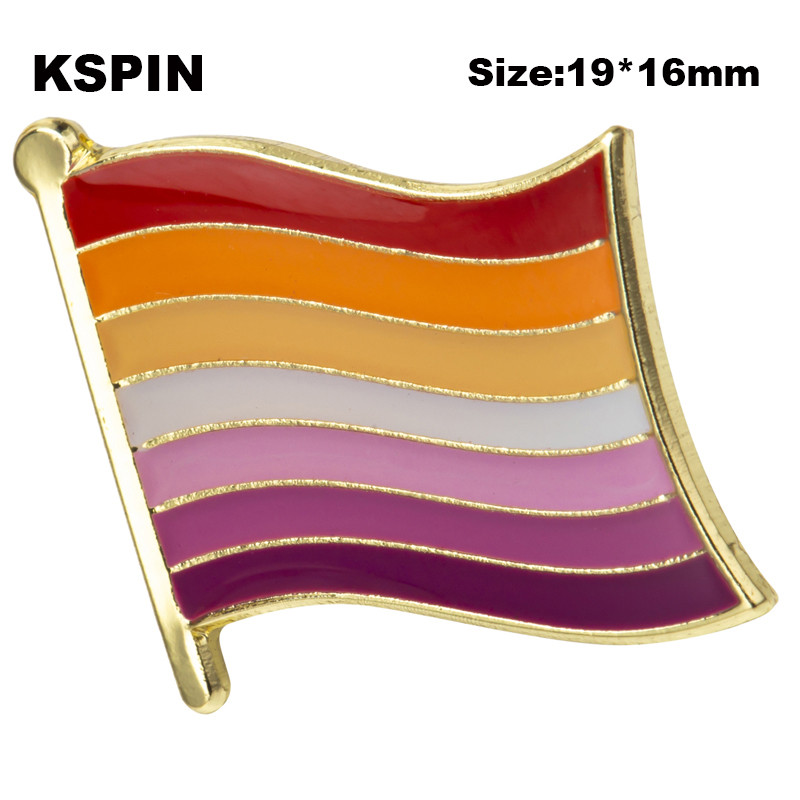 LGBT varavīksnes homoseksuāļu lūpu krāsa Skūpsts lūpa Lesbiešu lepnuma nozīmīte Lepnuma sirds formas karogs atloka piespraudes nozīmītes piespraude Piespraudes ikonas XY0633