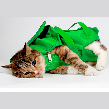 Oulya Spot Pet Εξερχόμενη Τσάντα Φορητή πτυσσόμενη σακίδιο πλάτης γάτας Τσάντα ασφαλείας γάτας Ειδική σταθερή τσάντα γάτας για να πιάνετε και να δαγκώνετε