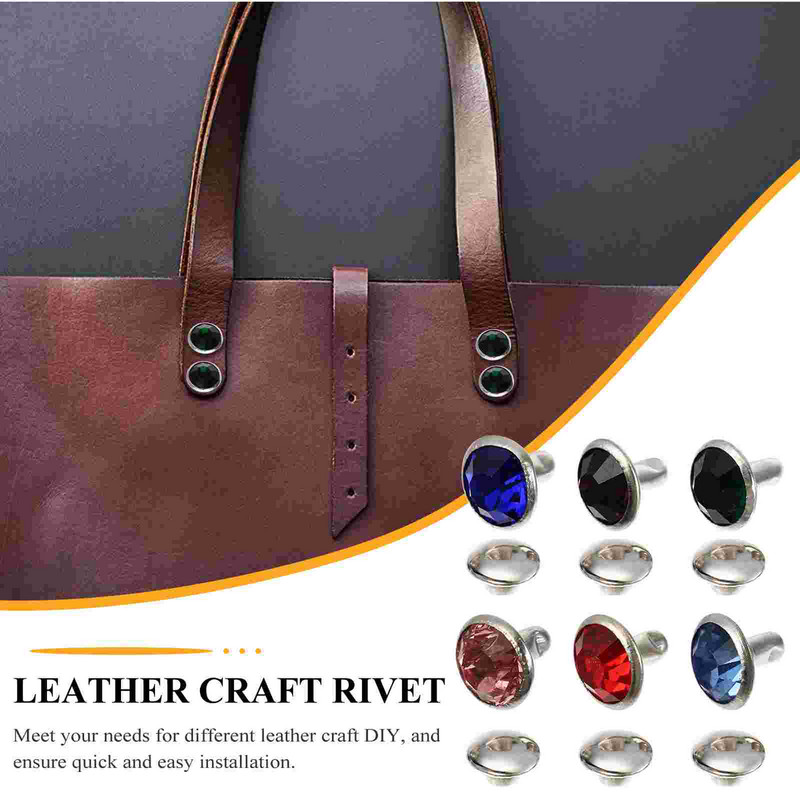 120 tk Needid Segavärvid Rhinestone Needid Naastud Kiired naelad Täpid naastud Nööbid rahakottide jaoks Kingad Käsitöö isetegemine 8mm