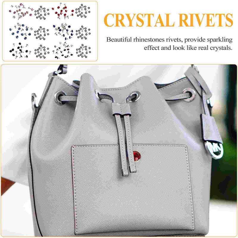 120 tk Needid Segavärvid Rhinestone Needid Naastud Kiired naelad Täpid naastud Nööbid rahakottide jaoks Kingad Käsitöö isetegemine 8mm