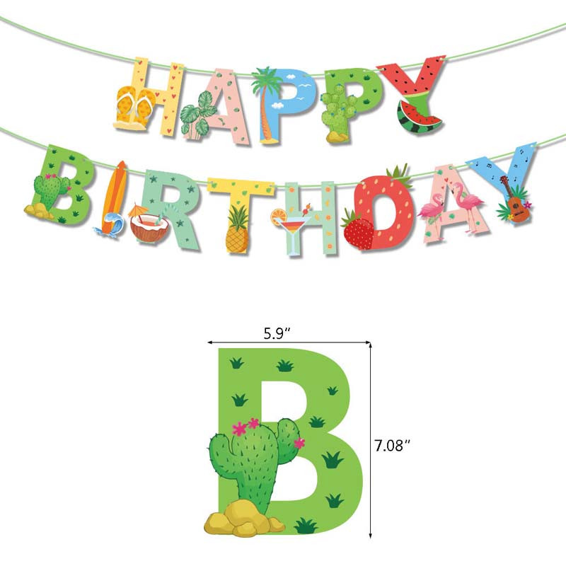 Hawaii ALOHA Daudz laimes dzimšanas dienā Reklāmkarogs Flamingo Havaju tropu ballīšu rotājumi svētku vasaras ballītei Luau Aloha ballīšu piederumi
