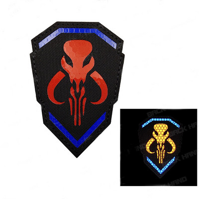 3D PVC/IR/hímzett fejvadász foltok karszalag katonai IR fényvisszaverő nylon jelvények világító foltok ruházati hátizsákhoz