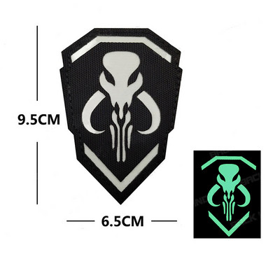 3D PVC/IR/hímzett fejvadász foltok karszalag katonai IR fényvisszaverő nylon jelvények világító foltok ruházati hátizsákhoz