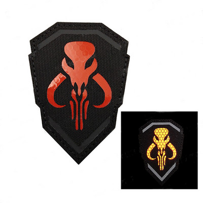 3D PVC/IR/hímzett fejvadász foltok karszalag katonai IR fényvisszaverő nylon jelvények világító foltok ruházati hátizsákhoz