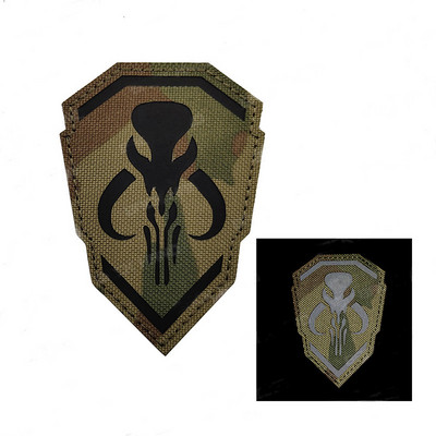 3D PVC/IR/hímzett fejvadász foltok karszalag katonai IR fényvisszaverő nylon jelvények világító foltok ruházati hátizsákhoz