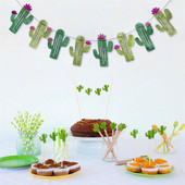 2M Blagdanska zabava Dekoracija Kaktus Zastavica Banner Rođendanska zabava Vjenčanje Dječji tuš Viseći vijenac Potrepštine za dekoraciju zabave