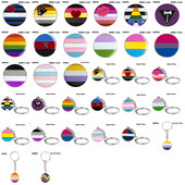 LGBT Pride Transgender Gender Fluid Aromantic Genderqueer Panseksuāls Biseksuāls Aseksuāls Nebināra lūpu krāsa Lesbian Polyamorou