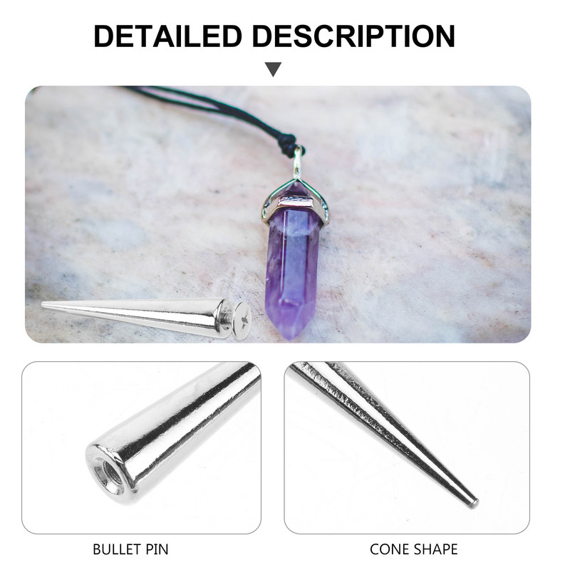 Apģērbs DIY Amatniecības piederumi Panka kniedes sakausējuma konusa nagu kniedes tapas uzskrūvējams