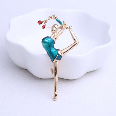 Divat Exquisite balett táncos lány bross Fényes strassz Elegáns lány kristály bross ékszerekhez, parti ruhák díszítéséhez