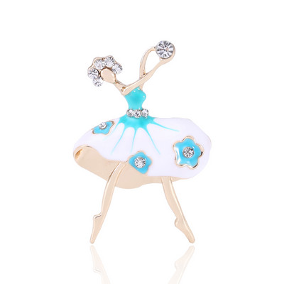 Divat Exquisite balett táncos lány bross Fényes strassz Elegáns lány kristály bross ékszerekhez, parti ruhák díszítéséhez