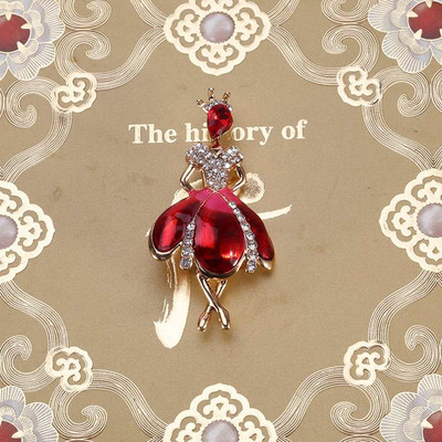 Divat Exquisite balett táncos lány bross Fényes strassz Elegáns lány kristály bross ékszerekhez, parti ruhák díszítéséhez