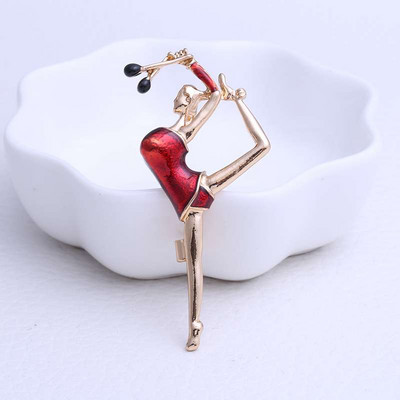 Divat Exquisite balett táncos lány bross Fényes strassz Elegáns lány kristály bross ékszerekhez, parti ruhák díszítéséhez