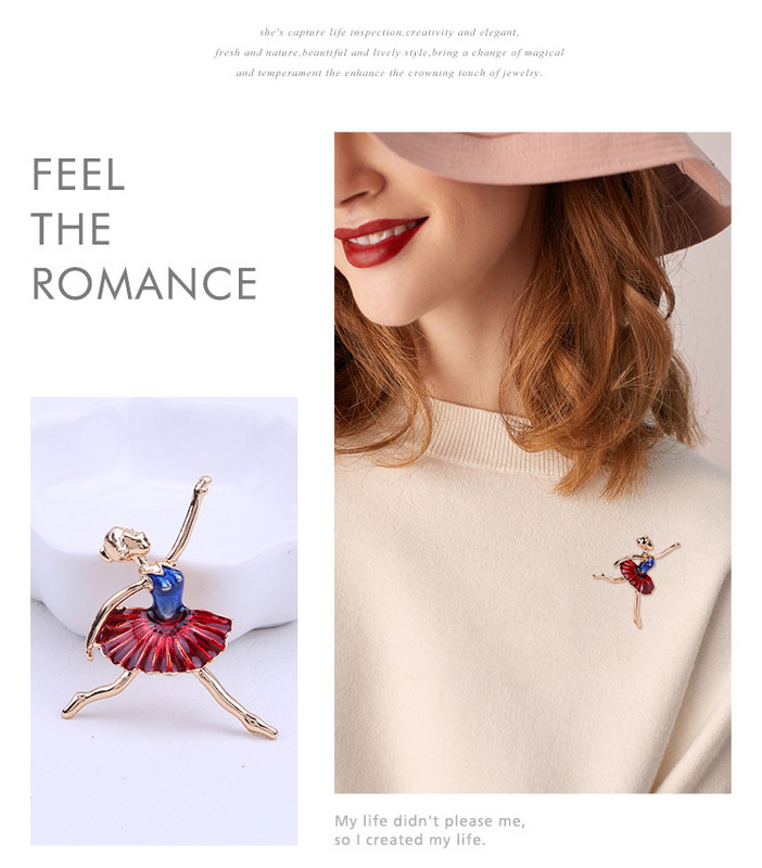 Divat Exquisite balett táncos lány bross Fényes strassz Elegáns lány kristály bross ékszerekhez, parti ruhák díszítéséhez