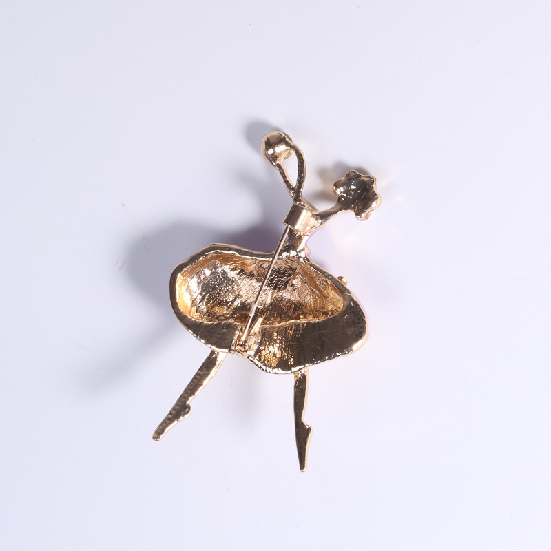 Divat Exquisite balett táncos lány bross Fényes strassz Elegáns lány kristály bross ékszerekhez, parti ruhák díszítéséhez