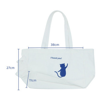 Αναπνεύσιμη τσάντα μεταφοράς γάτας για κατοικίδια Πολλαπλής λειτουργίας Μαλακή άνετη λευκή τσάντα μεταφοράς ώμου Εξωτερική τσάντα για κατοικίδια