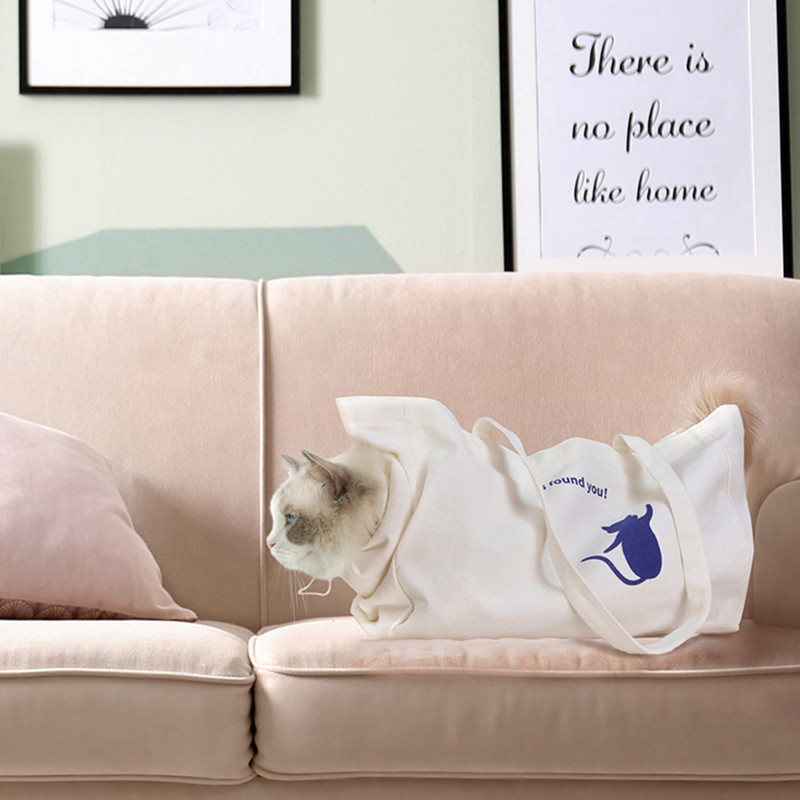 Hingav lemmikloomakassi kandekott Multifunktsionaalne reisipehme mugav valge kott õlakott väljas lemmikloomale