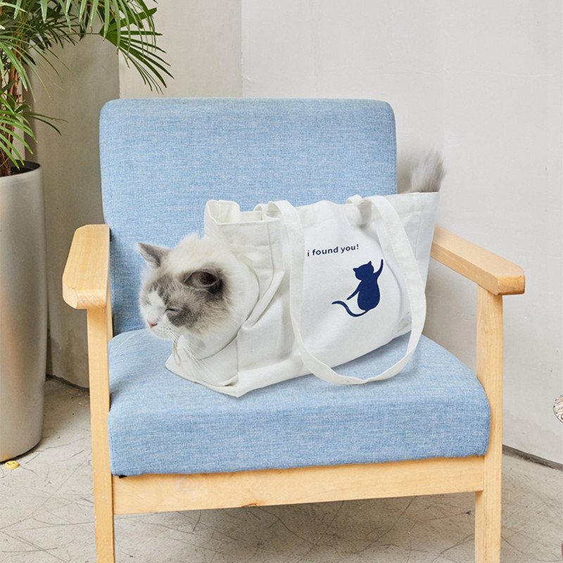 Hingav lemmikloomakassi kandekott Multifunktsionaalne reisipehme mugav valge kott õlakott väljas lemmikloomale