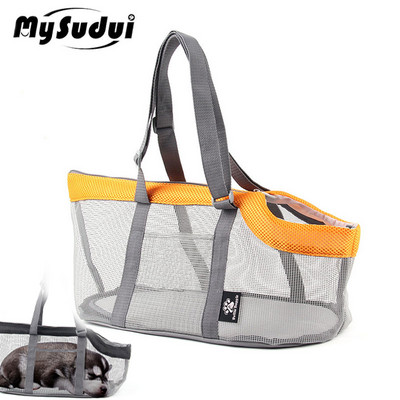 MySudui Outing Pet Handbag Panorama Дишащи преносими чанти за рамо за котки и кучета Летни удобни издръжливи за малки домашни любимци Пътуване