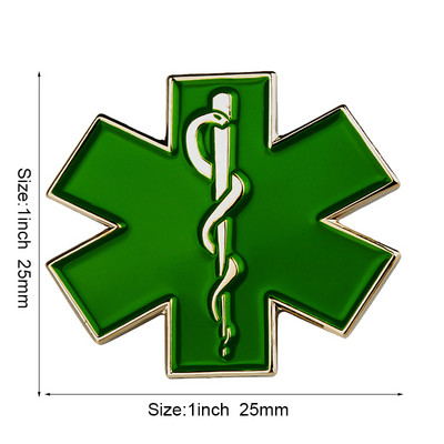 Szoptatás mulatságos Star of Life Ambulance Medical Az autó farka matrica tű bross ékszer