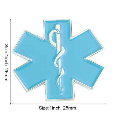Szoptatás mulatságos Star of Life Ambulance Medical Az autó farka matrica tű bross ékszer