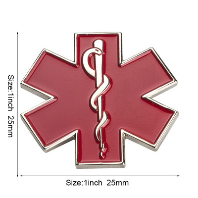 Szoptatás mulatságos Star of Life Ambulance Medical Az autó farka matrica tű bross ékszer