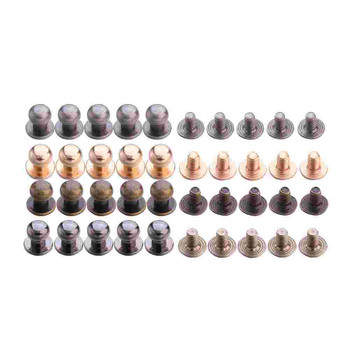 72 τμχ Πορτοφόλι Μαύρες Βίδες Πριτσίνια Κουμπιά Αξεσουάρ αποσκευών Μίνι καρφιά
