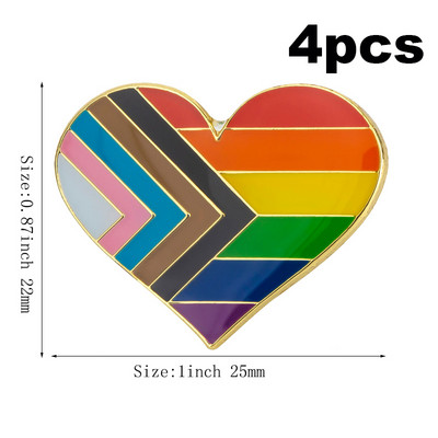 Progresa lepnuma nozīmītes karoga piespraude Atloka piespraudes nozīmītes saktas ikonas 4gab