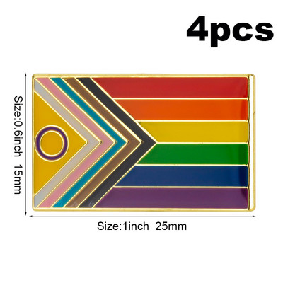 Progresa lepnuma nozīmītes karoga piespraude Atloka piespraudes nozīmītes saktas ikonas 4gab