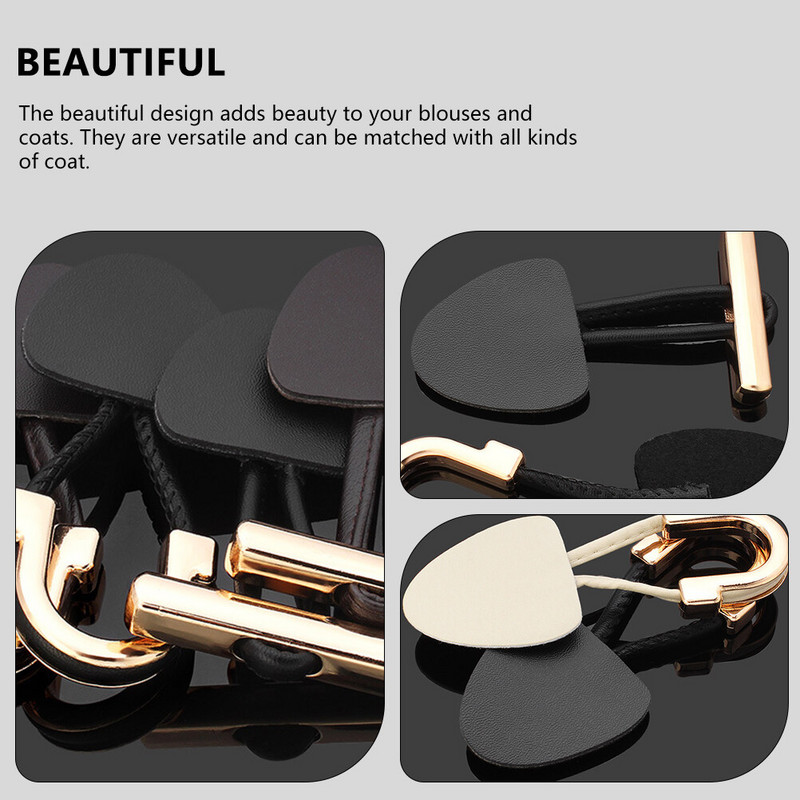 Mēteļa poga DIY Apģērbu pogas PU Sprādzes Jaciņa Aizdares Metāla jaka Šūšana Nomaiņa Raga Aksesuāri