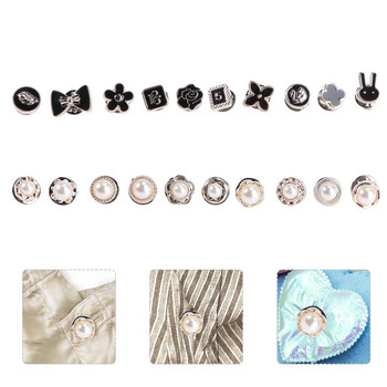 40 бр. Пришити перлени копчета с декоративни кръгли метални щипки Цветни занаятчийски копчета за пуловер за палто на DIY PRoject
