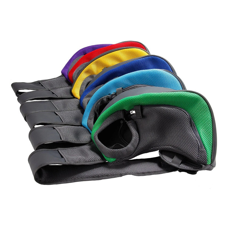 Mājdzīvnieku suņu kaķu siksnu nēsātājs elpojošs ceļojumu drošs slingu soma kucēns kaķēns āra tīklam Oksfordas vienvietīga komforta rokassomiņaMājdzīvnieku mugursoma