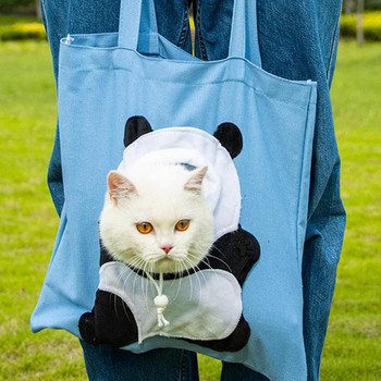 Платнени чанти за котки Дишаща чанта за носене на малки домашни любимци за дейности на открито Преносима дамска чанта за пътуване и кош за кученце