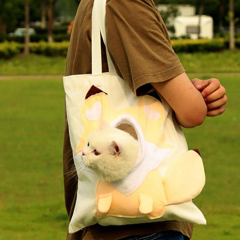 Kanvas somas kaķiem Elpojošs mazo mājdzīvnieku pārnēsāšanas soma āra aktivitātēm Pārnēsājama ceļojumu rokassomiņa un kucēnu nēsātājs