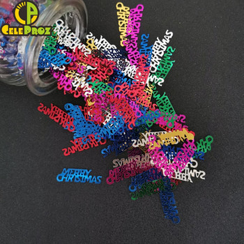 15g κομφετί Merry Christmas Party Scatters Stars Snowflake Snowman Sata Claus Reindeer Paillette For Eve Διακόσμηση Δέντρου Σπιτιού