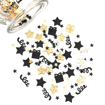 15g Konfeti Priecīga Ziemassvētku ballīte Izkaisīti Zvaigznes Sniegpārsliņa Sniegavīrs Sata Klauss Ziemeļbrieža Paillete priekšvakaram Mājas koka dekorēšanai