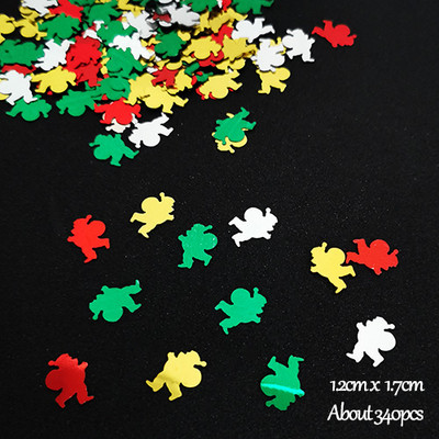 15g Konfeti Priecīga Ziemassvētku ballīte Izkaisīti Zvaigznes Sniegpārsliņa Sniegavīrs Sata Klauss Ziemeļbrieža Paillete priekšvakaram Mājas koka dekorēšanai