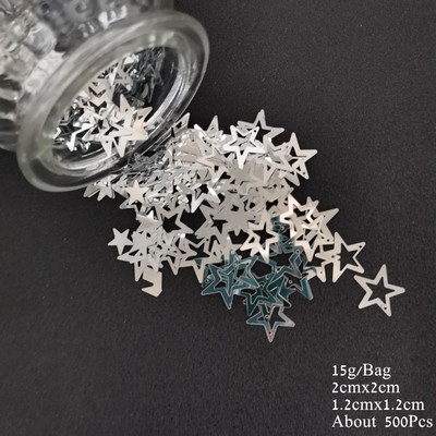 15g Konfeti Priecīga Ziemassvētku ballīte Izkaisīti Zvaigznes Sniegpārsliņa Sniegavīrs Sata Klauss Ziemeļbrieža Paillete priekšvakaram Mājas koka dekorēšanai