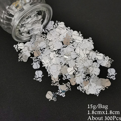 15g Konfeti Priecīga Ziemassvētku ballīte Izkaisīti Zvaigznes Sniegpārsliņa Sniegavīrs Sata Klauss Ziemeļbrieža Paillete priekšvakaram Mājas koka dekorēšanai
