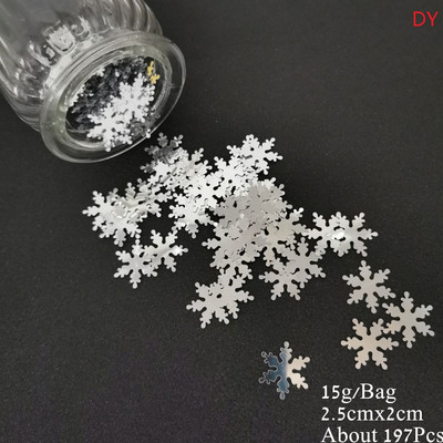 15g Konfeti Priecīga Ziemassvētku ballīte Izkaisīti Zvaigznes Sniegpārsliņa Sniegavīrs Sata Klauss Ziemeļbrieža Paillete priekšvakaram Mājas koka dekorēšanai