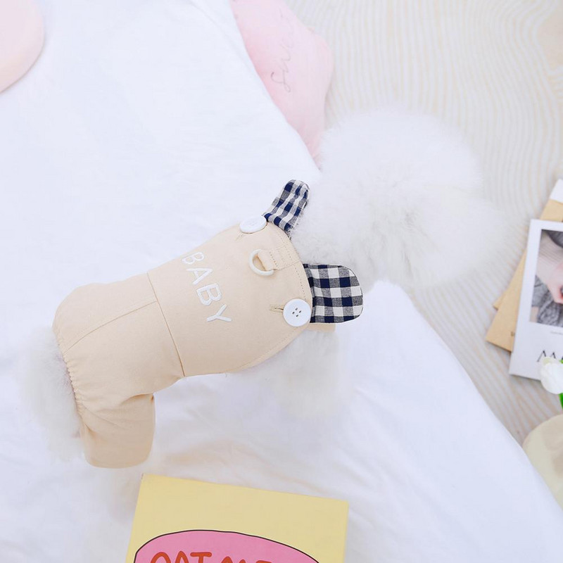 Jauks kucēna kombinezons, elastīgs rotaļu, diezgan jauks izšūts mājdzīvnieka kostīms