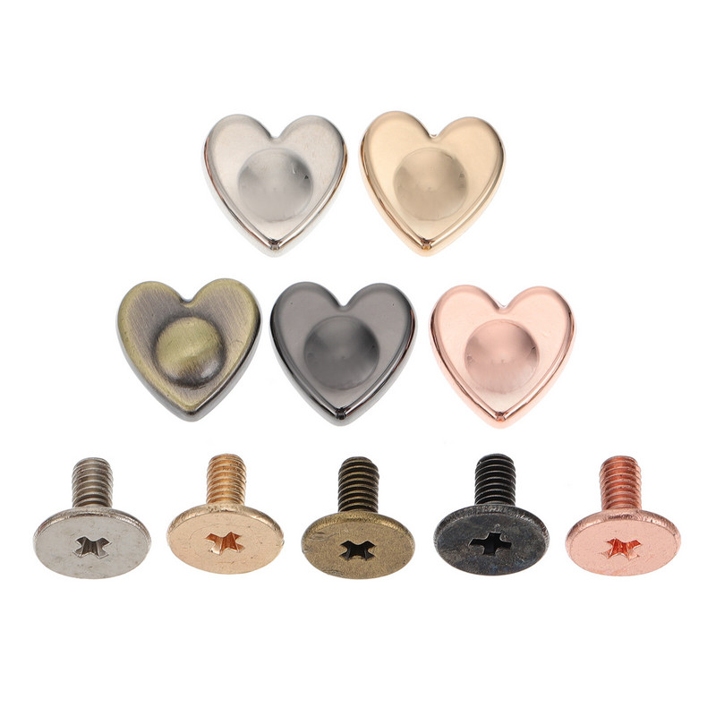 20 gab. Rokassomiņa Dubultā cepure sakausējums Kniedes Stud DIY Maks Dzirdes formas preces Cinka Metāls