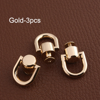 3db/zsák Fém cumi csavaros szegecsek szögek forgatható gyűrű pénztárcához lánc csat fogantyú csatlakozó barkács kiegészítők